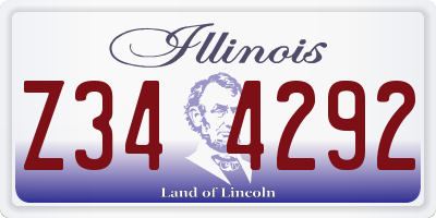 IL license plate Z344292