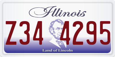IL license plate Z344295
