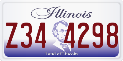 IL license plate Z344298