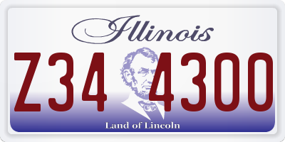 IL license plate Z344300