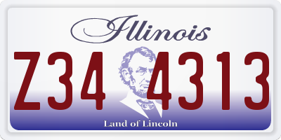 IL license plate Z344313