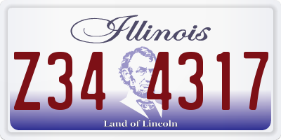 IL license plate Z344317