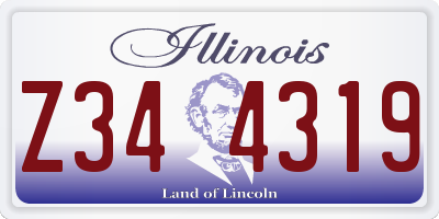 IL license plate Z344319