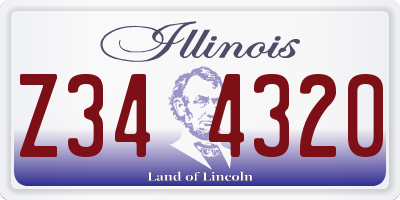 IL license plate Z344320