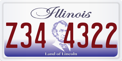 IL license plate Z344322