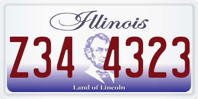 IL license plate Z344323