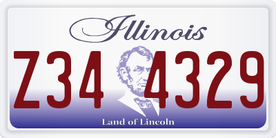 IL license plate Z344329