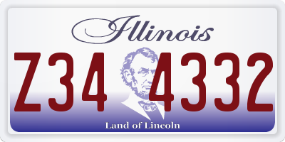 IL license plate Z344332