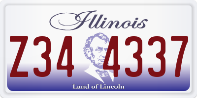IL license plate Z344337
