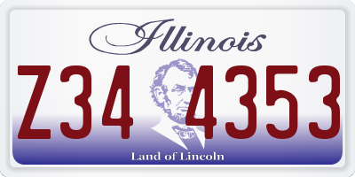IL license plate Z344353