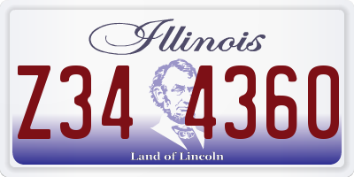 IL license plate Z344360