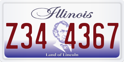 IL license plate Z344367