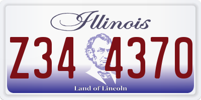 IL license plate Z344370