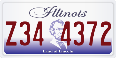 IL license plate Z344372