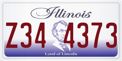 IL license plate Z344373