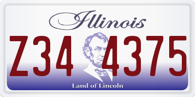 IL license plate Z344375
