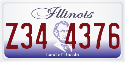 IL license plate Z344376