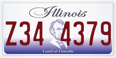 IL license plate Z344379
