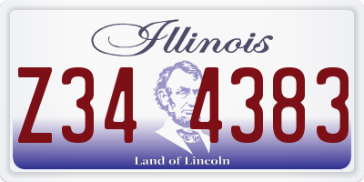 IL license plate Z344383
