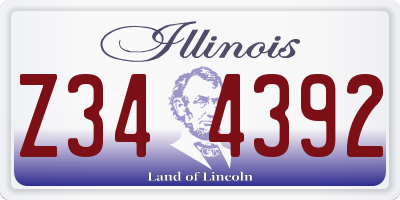 IL license plate Z344392