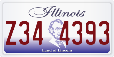 IL license plate Z344393