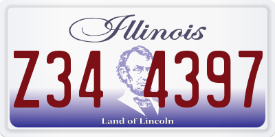 IL license plate Z344397