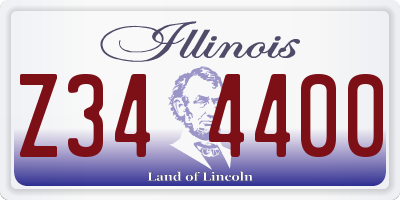 IL license plate Z344400