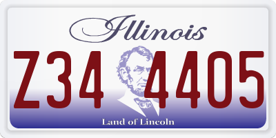 IL license plate Z344405