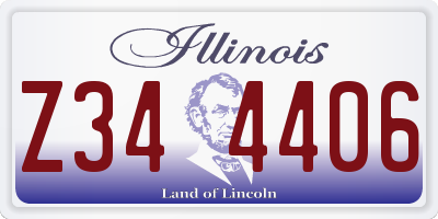 IL license plate Z344406