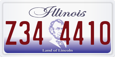 IL license plate Z344410