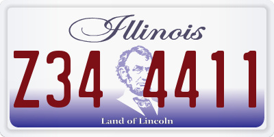 IL license plate Z344411