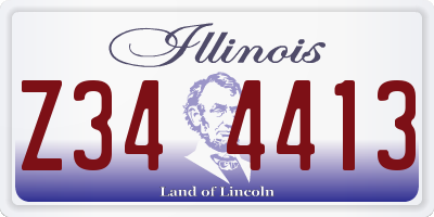 IL license plate Z344413