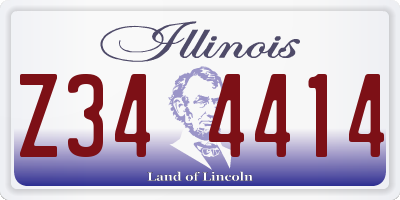 IL license plate Z344414
