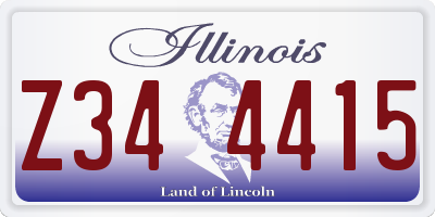 IL license plate Z344415