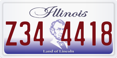 IL license plate Z344418