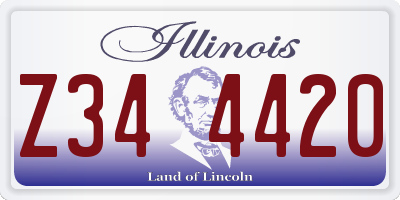 IL license plate Z344420