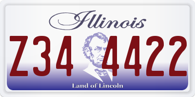 IL license plate Z344422