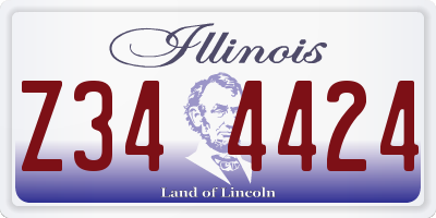 IL license plate Z344424