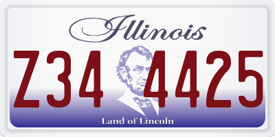 IL license plate Z344425