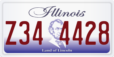 IL license plate Z344428