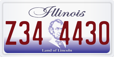 IL license plate Z344430