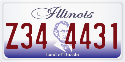 IL license plate Z344431