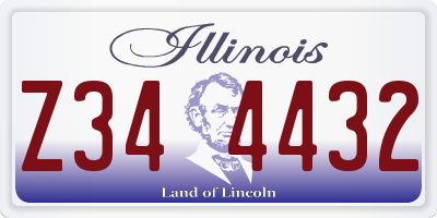 IL license plate Z344432