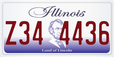 IL license plate Z344436