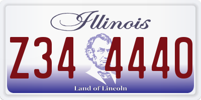 IL license plate Z344440