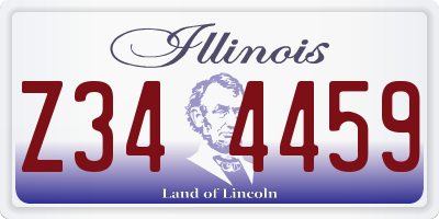 IL license plate Z344459