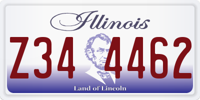 IL license plate Z344462