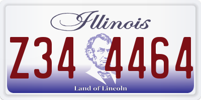 IL license plate Z344464