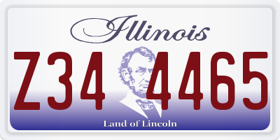 IL license plate Z344465