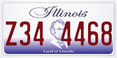 IL license plate Z344468